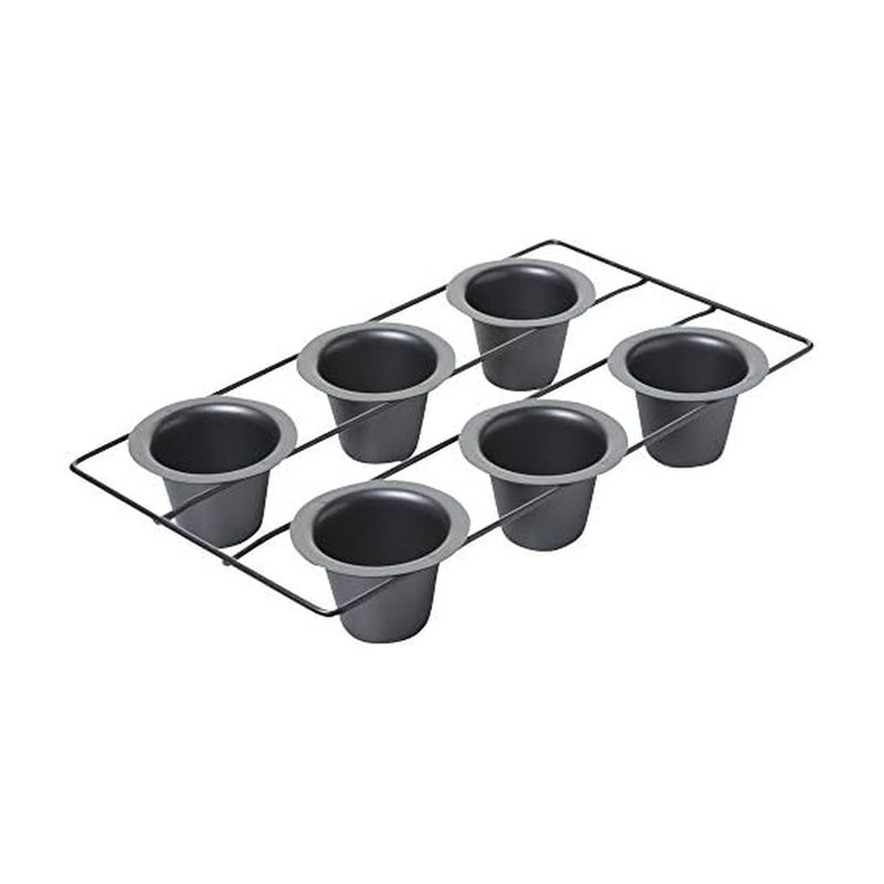 Chicago Metallic 6-Cup Popover Pan, Heavyweight Aluminized Steel with Nonstick Coating, Ideal for Yorkshire Pudding, Muffins, and Popovers - Image 1